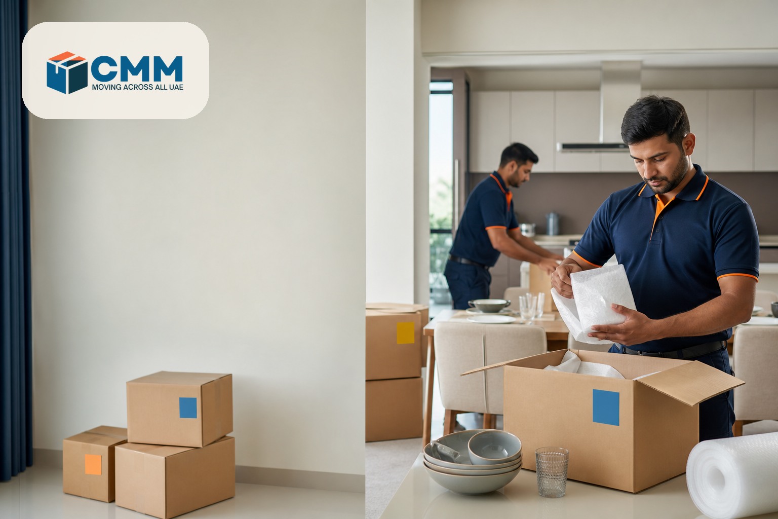 Call Me Movers packing service organised by room