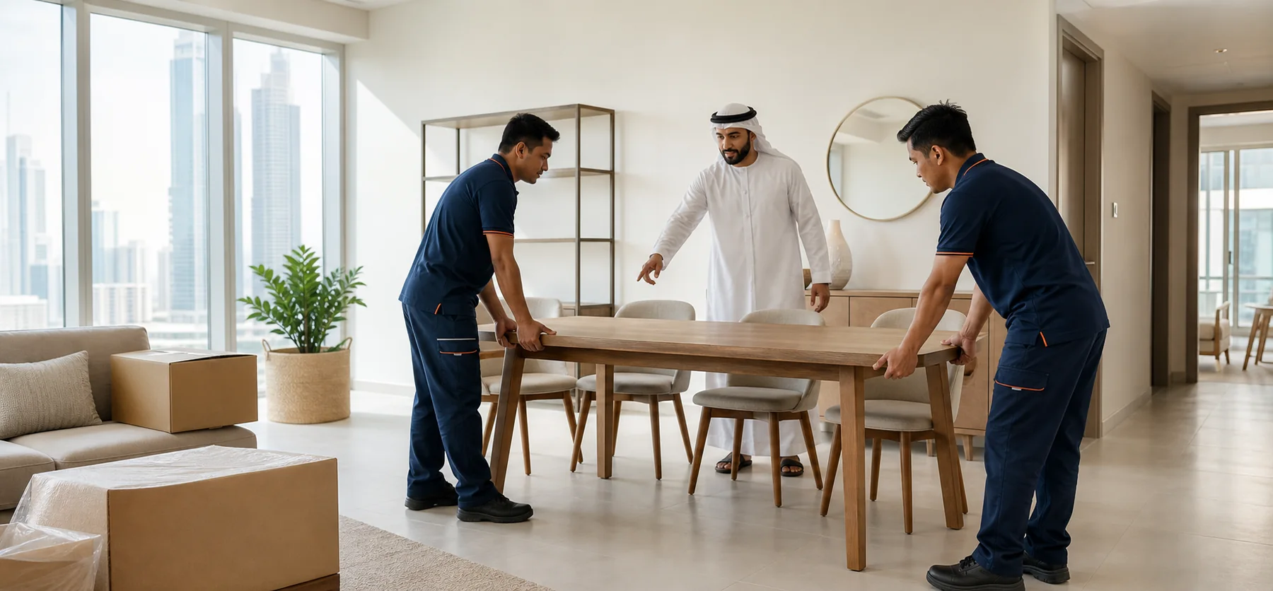 Furniture placement after moving in Ras Al Khaimah
