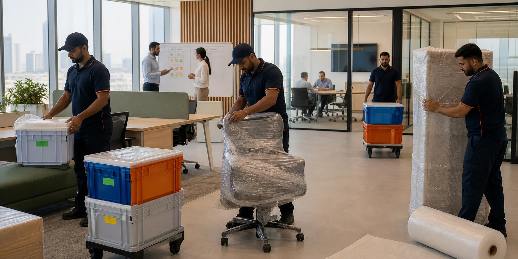 Call Me Movers office moving preparation in Dubai